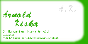 arnold kiska business card